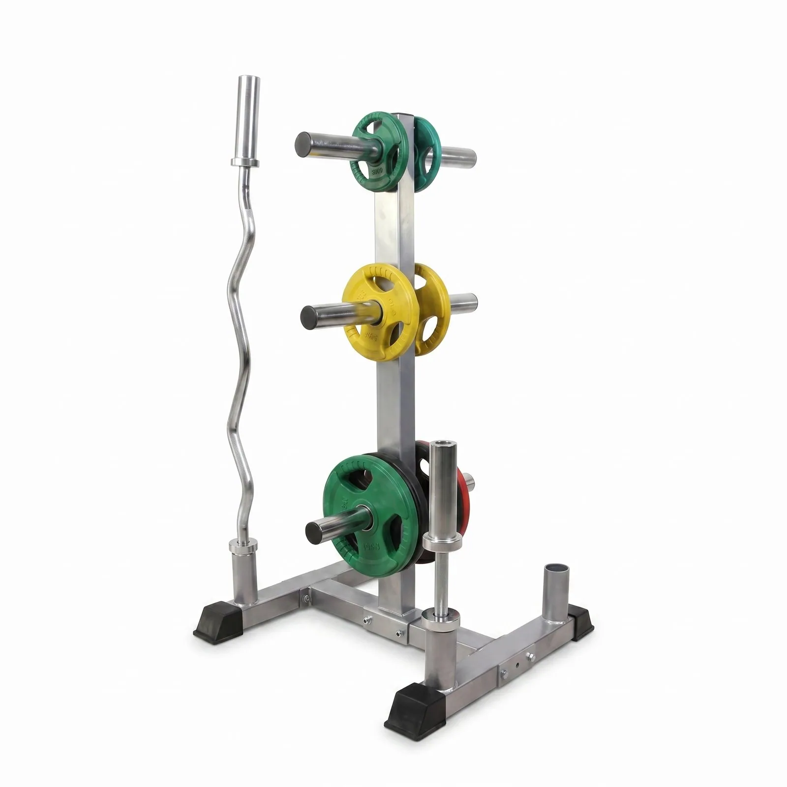 ستاند بارات وأوزان أولمبي (Olympic Weight Tree & Barbell Rack)