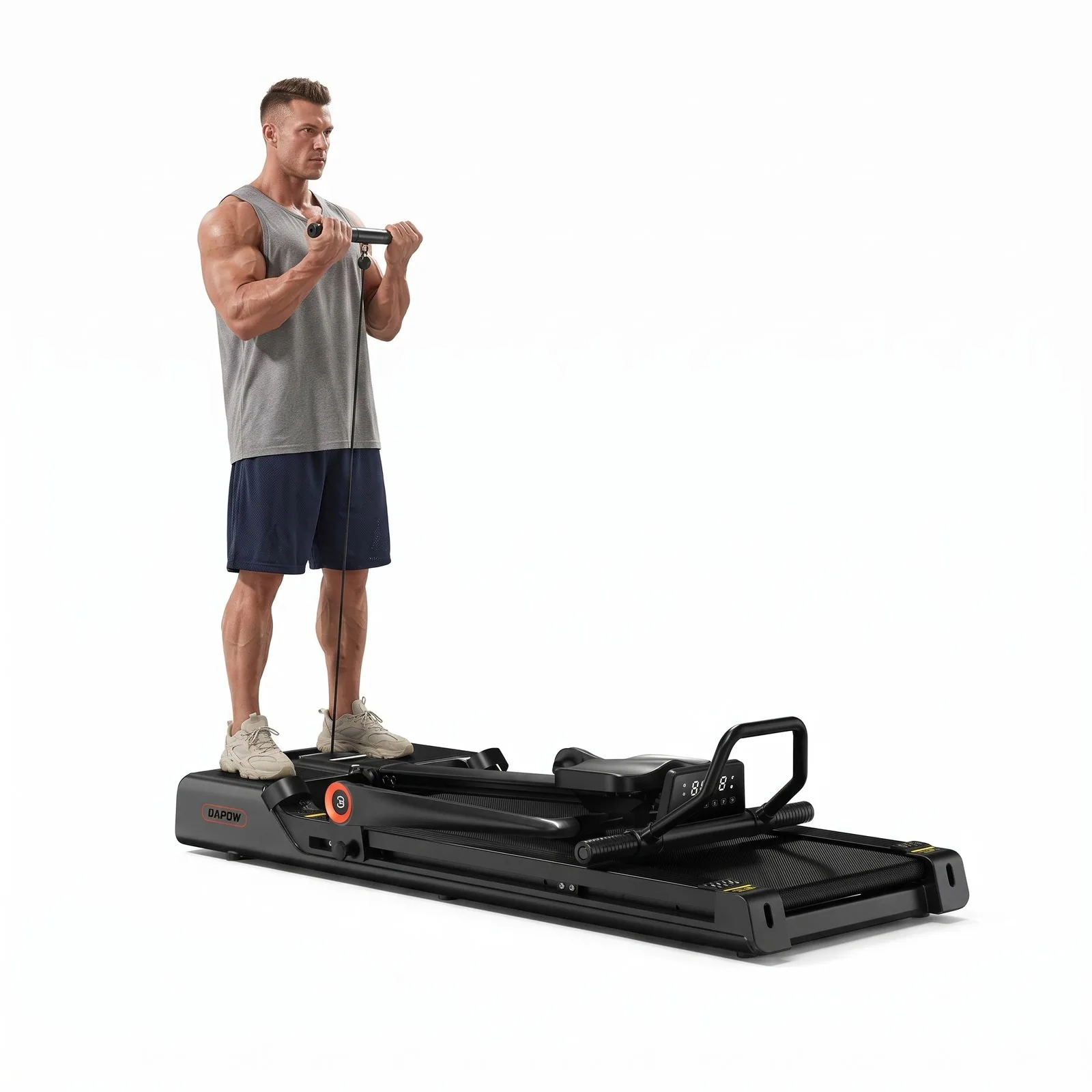 جهاز المشي والركض المنزلي مع جهاز التجديف (Treadmill with Rowing Machine)