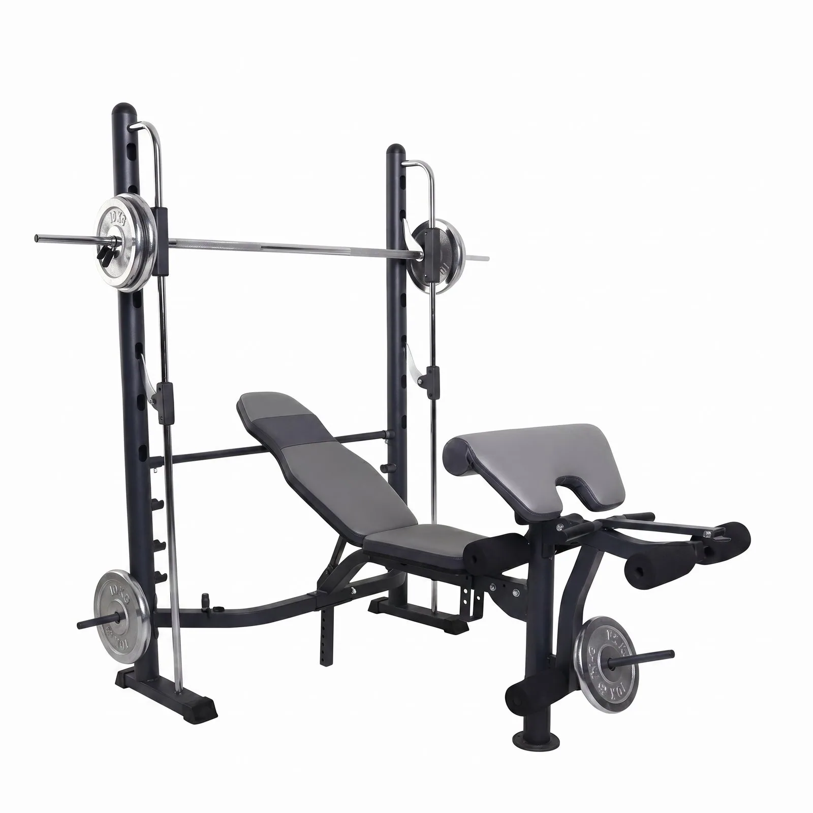 بنش تدريب احترافي مع نظام سميث المدمج (Smith Machine Bench)