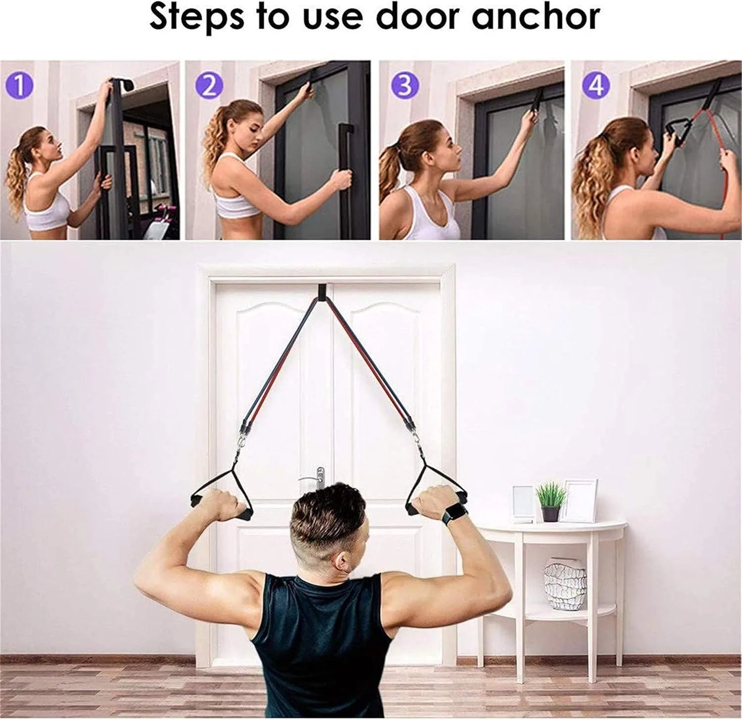 حبل التمرين الخماسي (Resistance Band Set – 11 Piece)