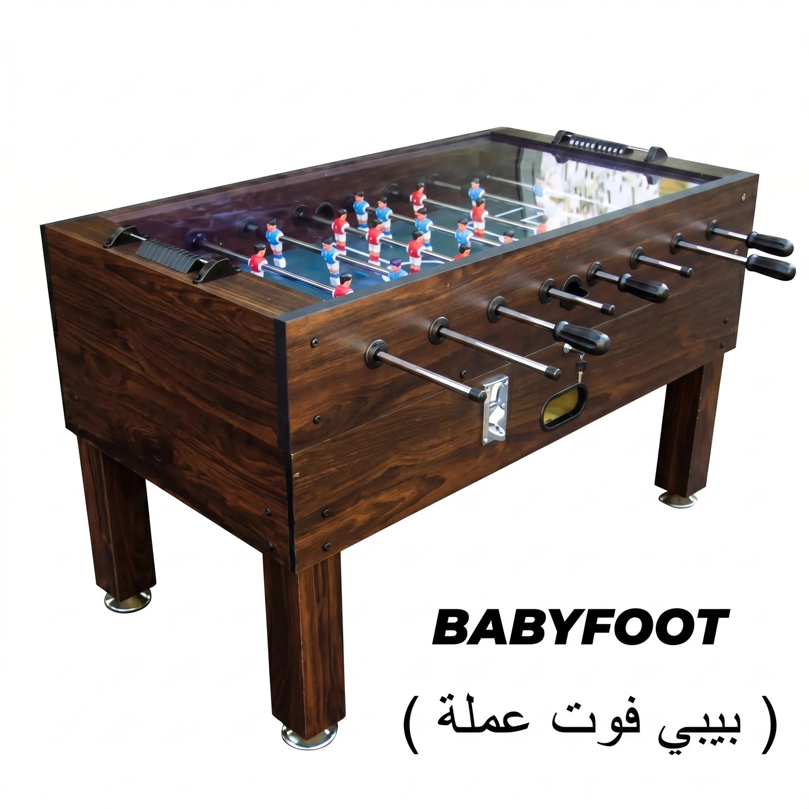 طاولة بيبي فوت (Foosball) التجارية بنظام العملة المعدنية