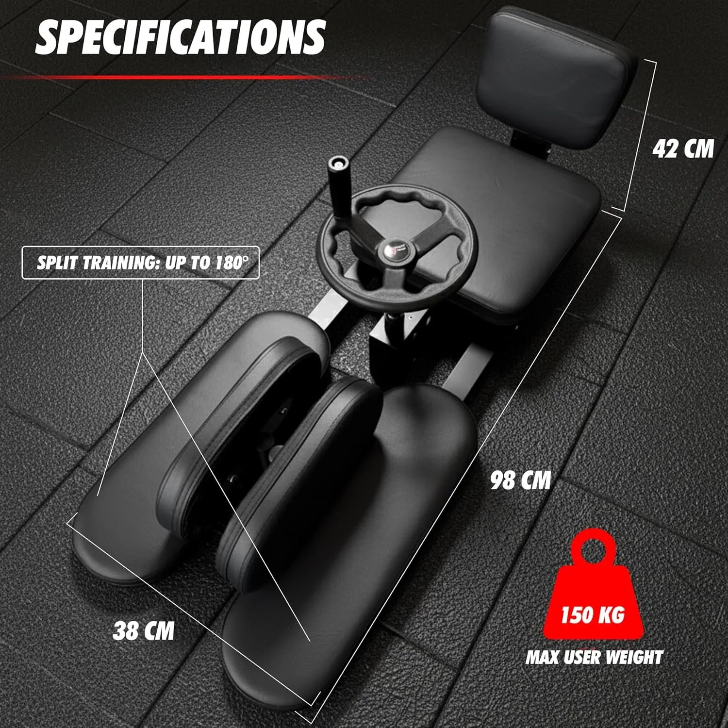 جهاز تمديد الساقين الاحترافي (Leg Stretcher Machine) – لمرونة تصل إلى 180 درجة